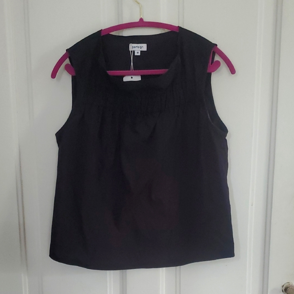 Sleeveless Black Top